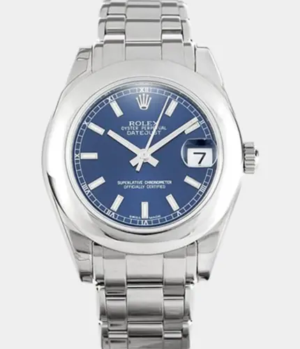 Rolex Datejust 81209 Blue Dial Solid White Gold President Bracelet Watch Replik