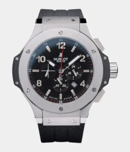 Hublot Big Bang Ure 4107 Stainless Steel Case with Black Checkered Dial & Black Rubber Strap Replik