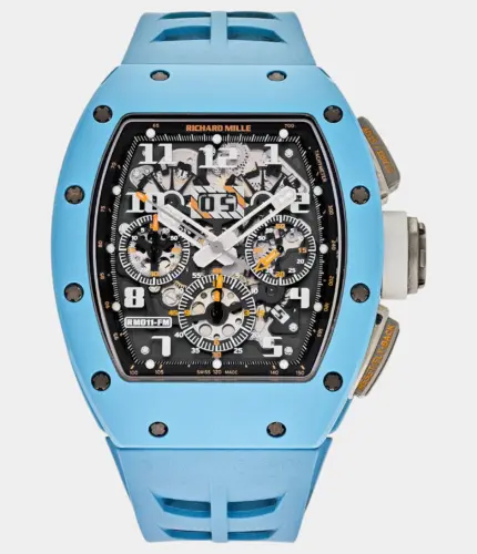 Richard Mille RM 011 Baby Blue Ceramic Felipe Massa Last Edition Watch Replik