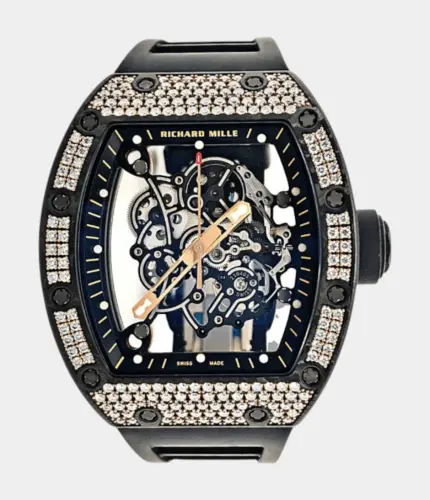 Richard Mille RM 055 Bubba Watson Diamonds Rose Gold Carbon TPT Watch Replik