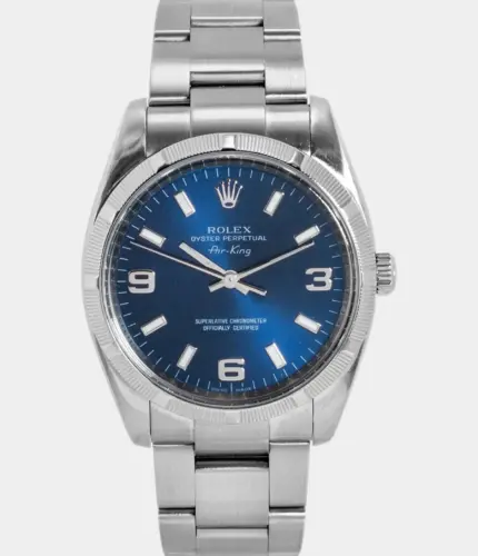 Rolex Air-King 114210 Blue Dial Oyster Stainless Steel Watch Replik