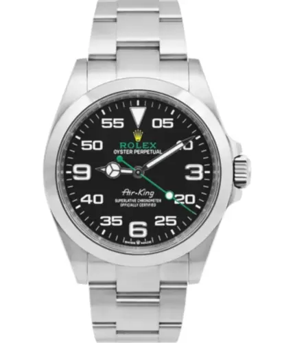 Rolex Air-King 126900 Oyster Perpetual Black Dial Chromalight Hour Markers, and Stainless Steel Watch Replik