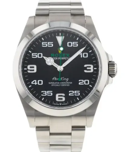 Rolex Air-King 126900 Oyster Perpetual Black Dial White Arabic Numerals & Chromalight Display Stainless Steel Watch Replik
