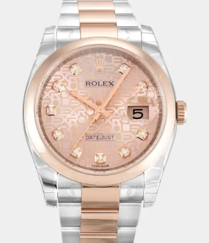 Rolex Datejust 116201 Rose Dial Watch Replik