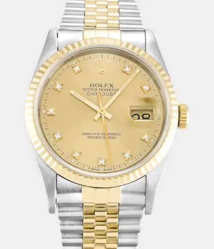 Rolex Datejust 16233 Champagne Diamonds Dial Watch Replik