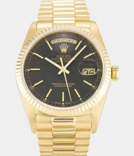 Rolex Day-Date 18038 Black Dial Watch Replik