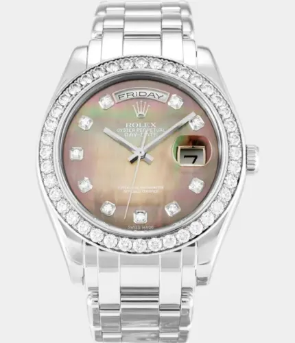 Rolex Day-Date 18946 Mother of Pearl Black Dial Watch Replik