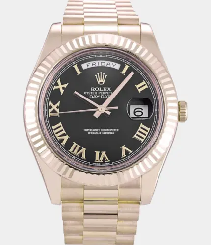 Rolex Day-Date II 218235 Black Dial Watch Replik