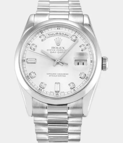 Rolex Day-Date II 218239 Silver Dial Watch Replik