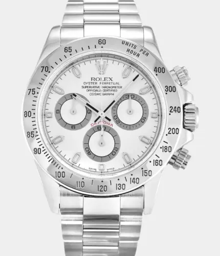 Rolex Daytona 116520 White Dial Watch Replik