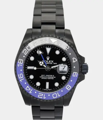 Rolex GMT Master 176200 Black Dial Black & Blue Plated Stainless Steel Replik