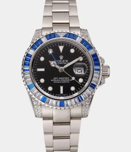 Rolex GMT-Master II 1453747 Black Dial Sapphire crystal Stainless Steel Replik