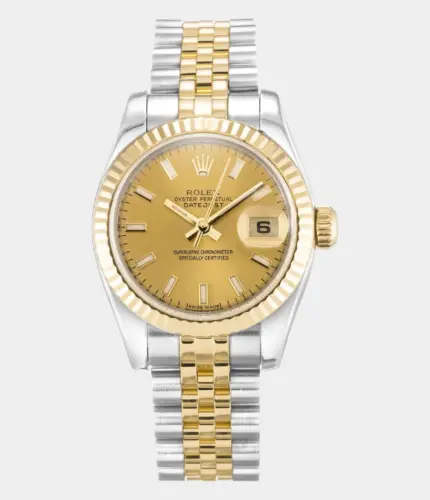 Rolex Lady-Datejust 26mm Champagne Dial 179173-3 Watch Replik