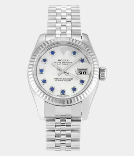 Rolex Lady-Datejust 26mm Mother Of Pearl White Dial 179174 Watch Replik