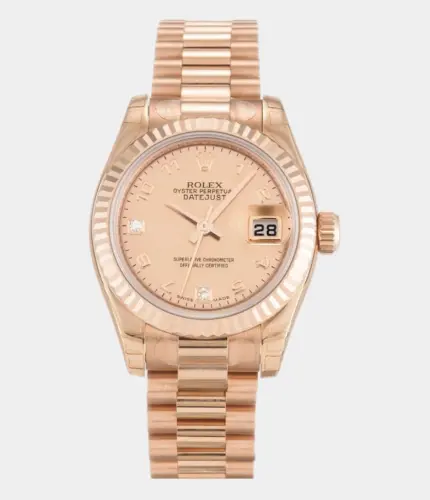 Rolex Lady-Datejust 26mm Mother of Pearl Goldust Dial 179175F Watch Replik