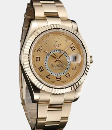 Rolex Sky-Dweller 80243 Gold Dial Watch Replik
