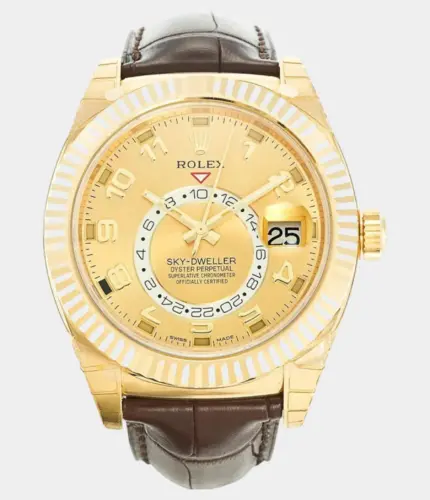 Rolex Sky-Dweller 42mm Gold Dial 326138 Watch Replik