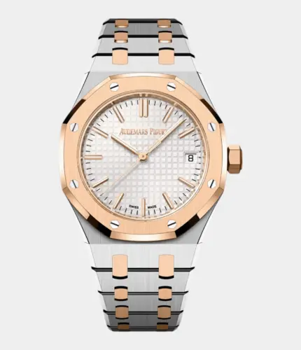 Audemars Piguet Royal Oak Stainless Steel Rose Gold White Dial Replik