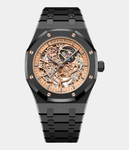 Audemars Piguet Royal Oak Double Balance Wheel Black Ceramic Openworked Dial Limited Edition Replik