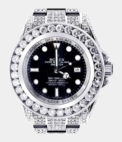 Iced Out Diamond Rolex Deepsea Sea-Dweller | Stainless Steel Replik