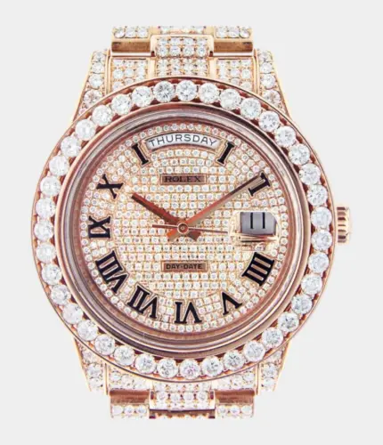 Iced Out Diamond Rolex Day-Date 2 | 18K Pink Gold | 41mm Replik
