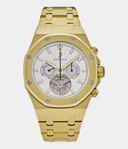 Audemars Piguet Royal Oak Chronograph 'Tourbillon' Yellow Gold Silver Dial Replik