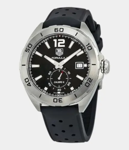Tag Heuer Formula 1 Calibre 6 Automatic Black Dial Black Rubber Mens Watch Replik