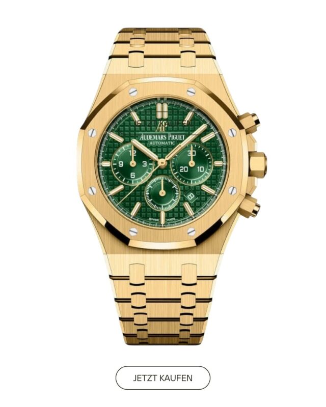 Audemars Piguet Royal Oak Chronograph Yellow Gold Green Dial Replik