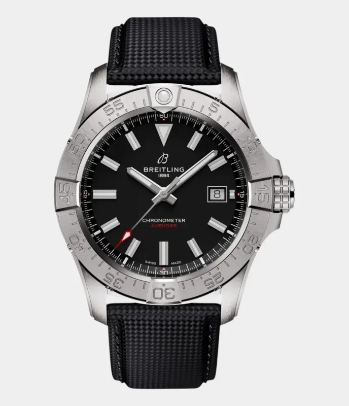 Breitling Avenger Automatic 42mm Mens Watch Black Leather Replik