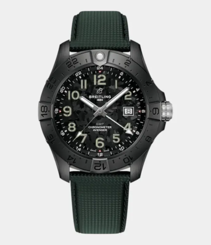 Breitling Avenger Automatic 44 mm Night Mission Mens Watch Green Leather Replik