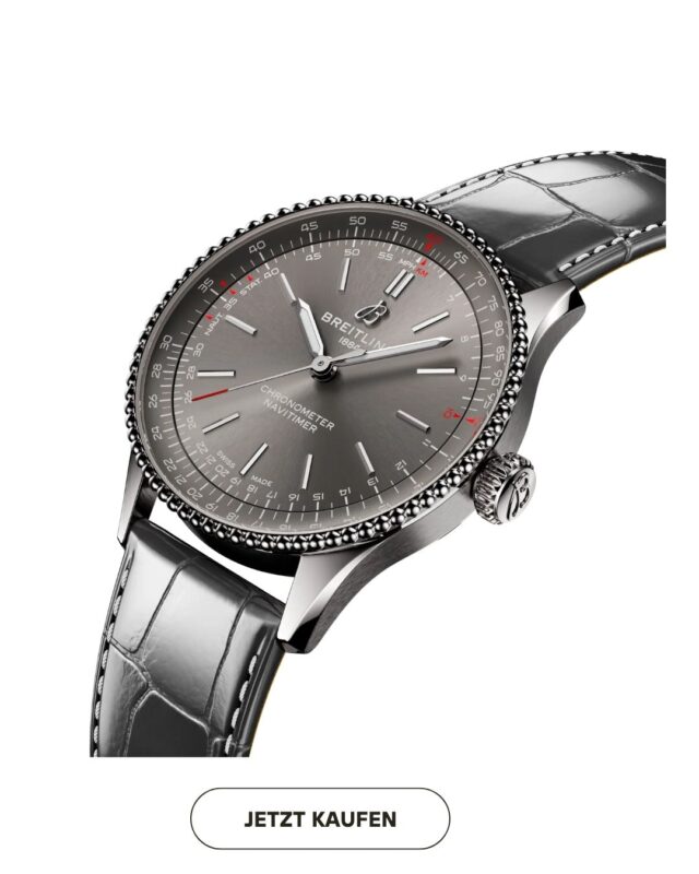 Breitling Navitimer Automatic 36 – Anthracite Dial with Black Alligator Leather Strap Replik