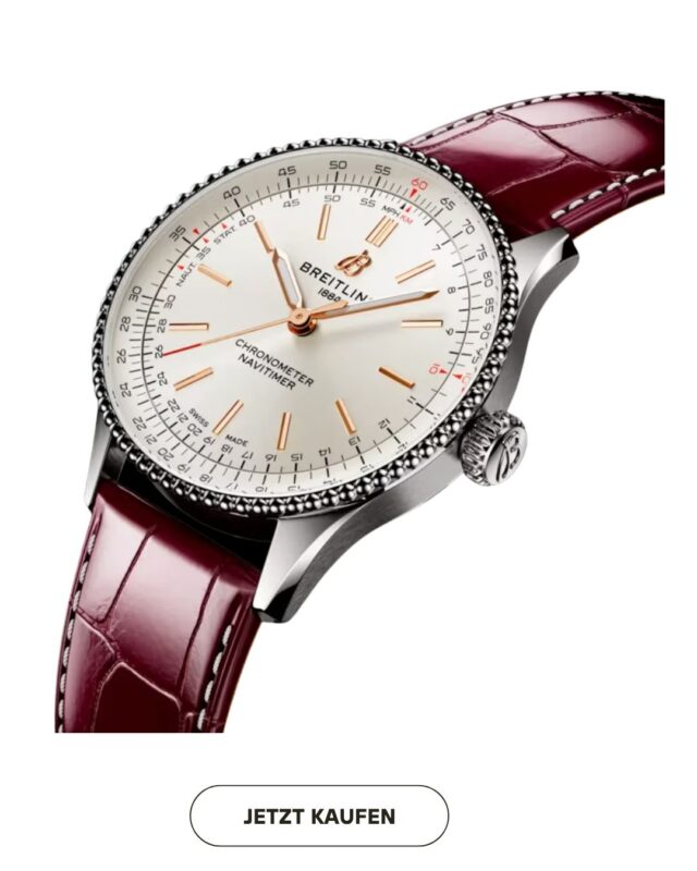 Navitimer Automatic 36 Alligator leather Burgundy Replik