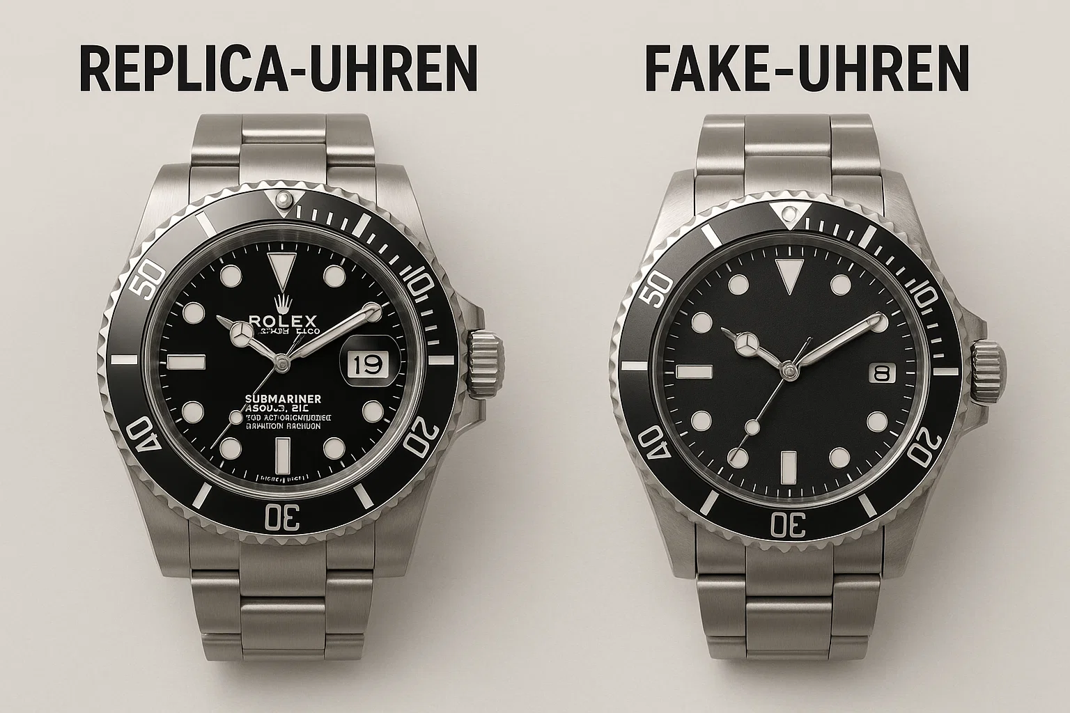 Replica-Uhren vs. Fake-Uhren