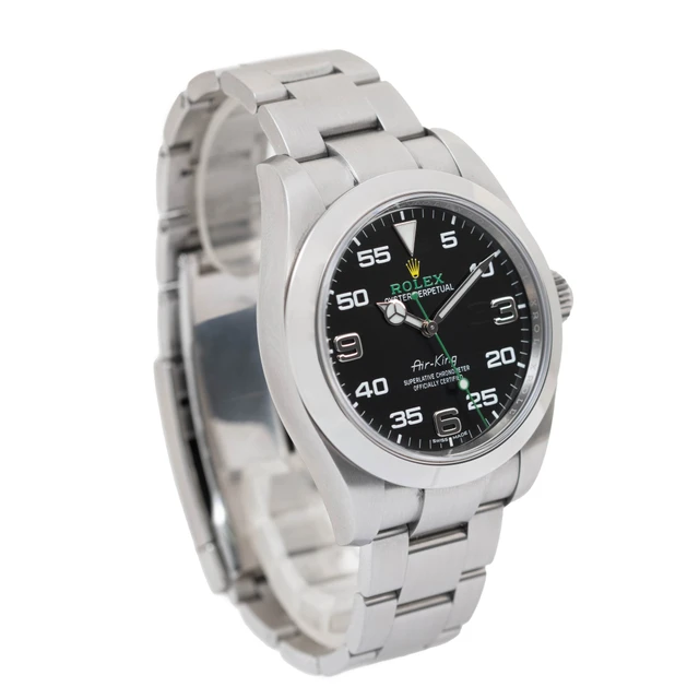 Rolex Air-King 116900 Oyster Perpetual Black Dial with Green Seconds Hand