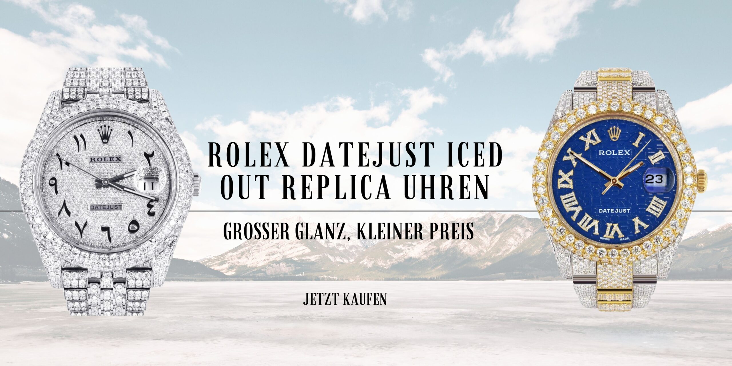 Rolex Datejust Iced Out Replica Uhren