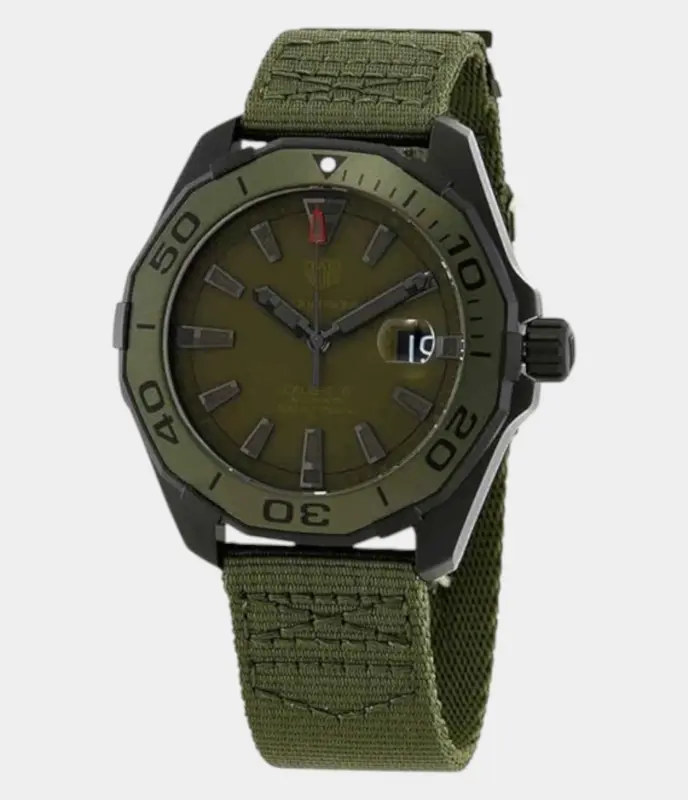 Tag Heuer Aquaracer Khaki Matte Dial Automatic Men’s Textile Watch Replik
