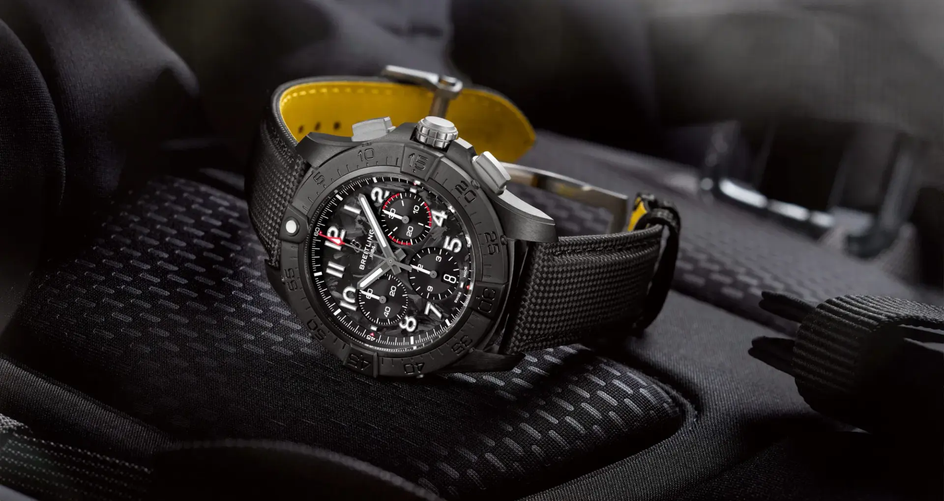 Breitling Avenger B01 Chronograph 44mm Night Mission Mens Watch Black